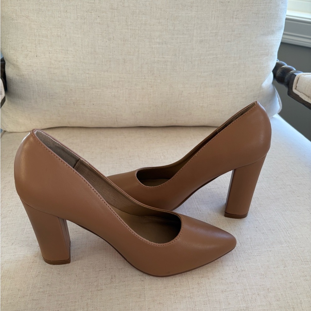 Nude Chunky Heels